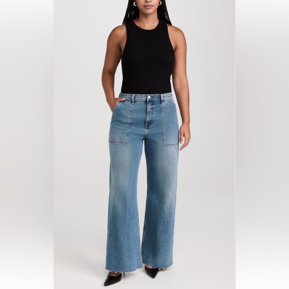 Pistola Wide Leg Blue Denim Jeans